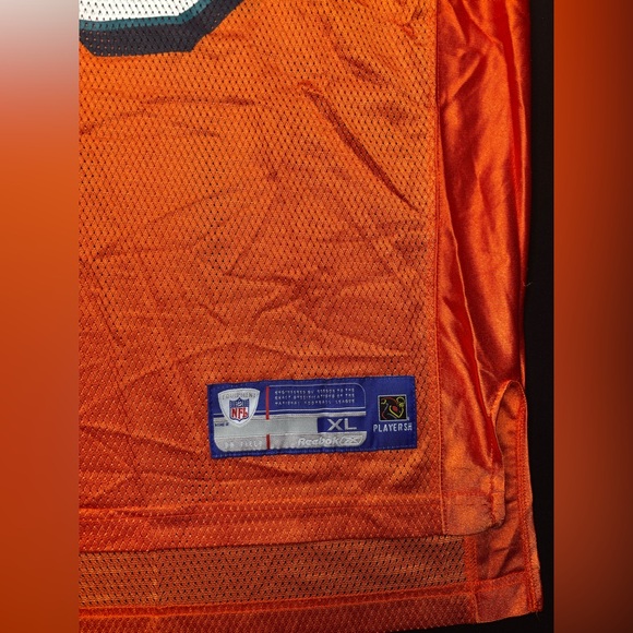 RARE ORANGE  Miami Dolphins  #29 Sam Madison JERSEY NFL REEBOK Men’s XL - Picture 6 of 9